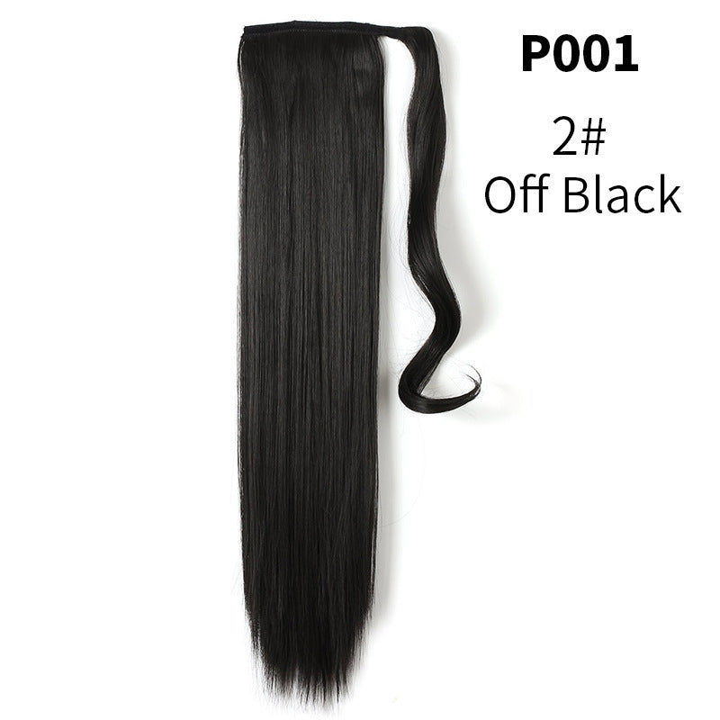 Silk Long Straight Hair Wig Ponytail