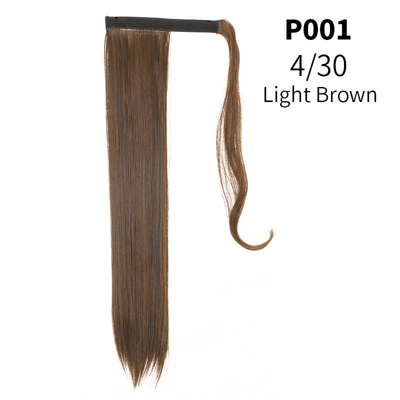 Silk Long Straight Hair Wig Ponytail