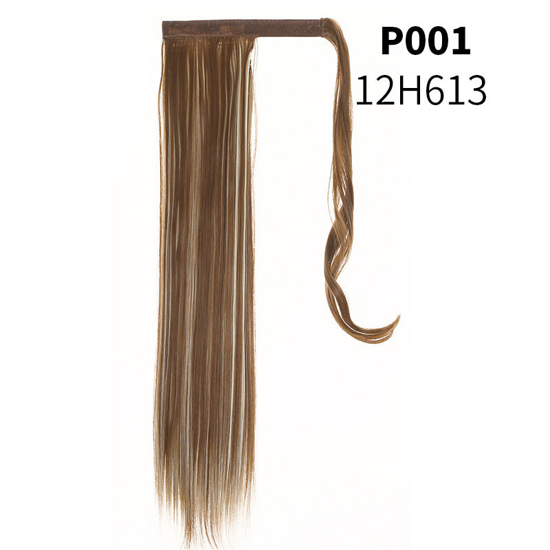 Silk Long Straight Hair Wig Ponytail