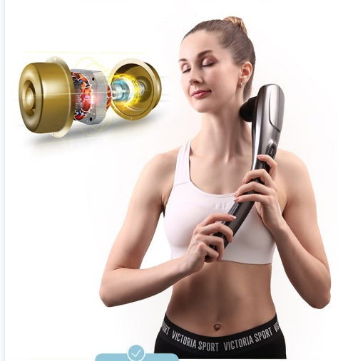 Hand-held cervical massager