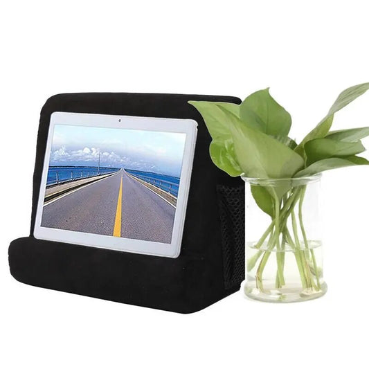 Soft cushion stand with multiple angles for more comfort for books, e-book readers, iPad, tablet, iPhone and mobile phone