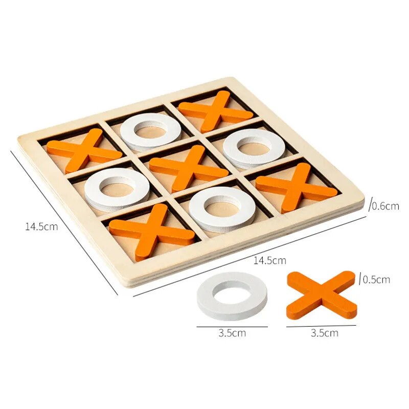 Tic-Tac-Toe noughts and crosses game for Kids 14,5 x 14,5 cm